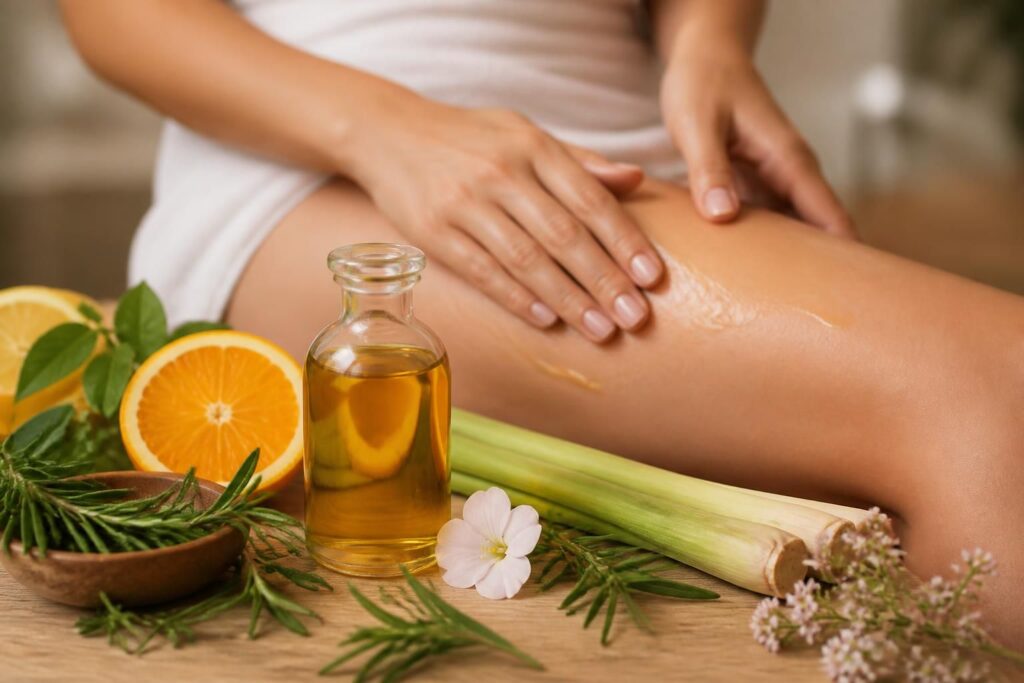 découvrez comment utiliser l'huile essentielle pour traiter la cellulite en toute sécurité, avec des conseils pratiques et les précautions essentielles à respecter.