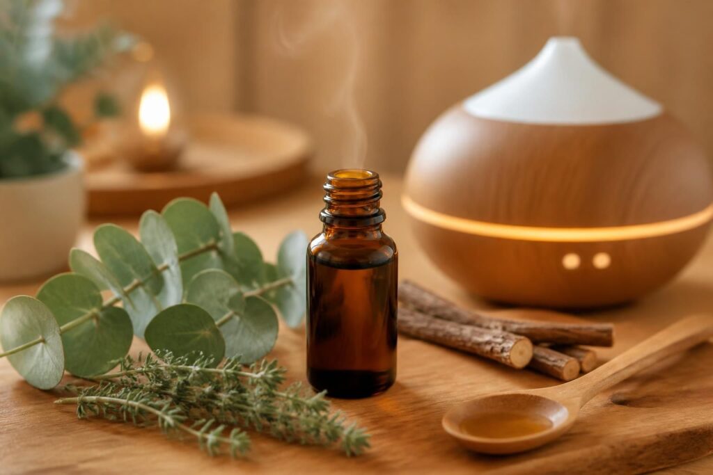 découvrez quelles huiles essentielles peuvent soulager la toux sèche de manière naturelle, tout en respectant les précautions d'utilisation pour votre sécurité.
